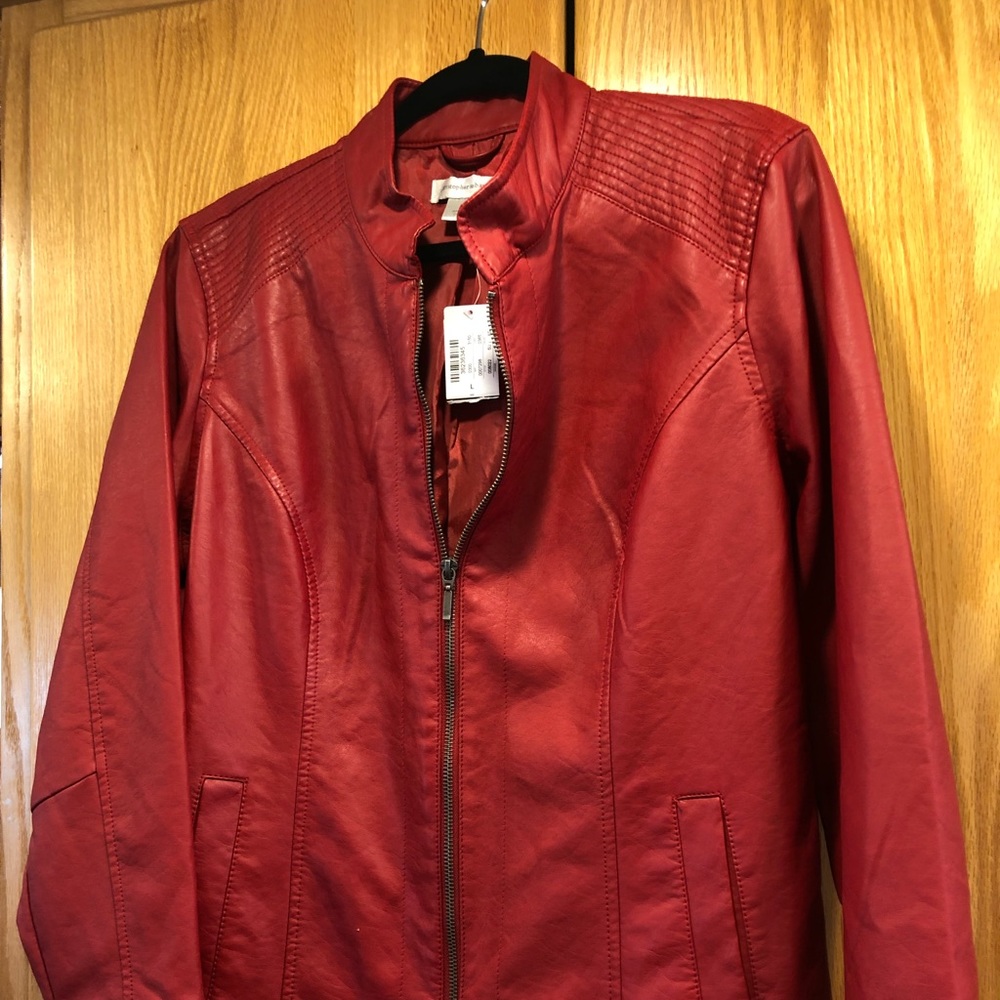 Christopher and Banks Red jacket NWT Size Large